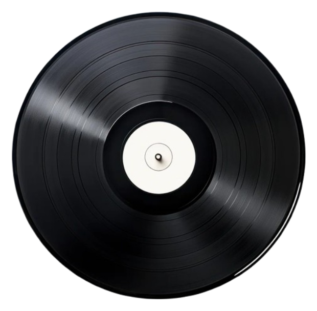 Vinyl record cutout